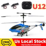 U12 Mini RC Helicopter 2.4Ghz Remote Control Dron REF for Adults Kid + 2 Battery