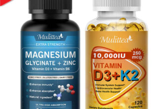 Magnesium Glycinate|Vitamin K2 MK7 D3 10000IU Improved Immune,Sleep,Stress,Joint