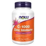 NOW FOODS C-1000 Zinc Immune 90 Veg Capsules