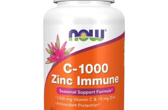 NOW FOODS C-1000 Zinc Immune 90 Veg Capsules