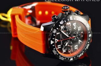 NEW CHASE DURER 50MM MEN FLIGHT COMMANDER SWISS CHRONO SAPPHIRE BLK ORANGE WATCH