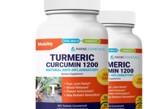 Turmeric Curcumin 1200: Antioxidant and for Fast Joint Relief – 2 Bottles