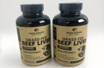 2 Wholesome Wellness Grass – Fed Beef Liver 4500mg Max Potency 180 Caps Exp 27