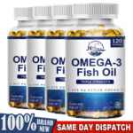 BEST TRIPLE STRENGTH OMEGA 3 FISH OIL CAPSULES 2500mg HIGHEST POTENCY 120 PILLS