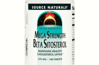 Source Naturals,  Mega Strength Beta Sitosterol, plant sourced, 375 mg-240 Tab.