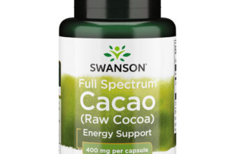 Swanson Cacao (Raw Cocoa) – Full Spectrum 400 mg 60 Capsules