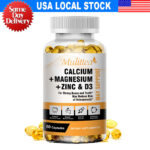 Zinc Calcium Magnesium & Vitamin D Complex Supplement Bone Muscle Immune Support