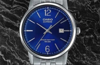 Casio MTS-110D-2A Men’s Sapphire Blue Analog Watch Steel Band Date New