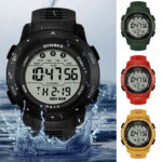 Men Waterproof Digital Sports Watch Military Tactical LED Backlight Wristwatch