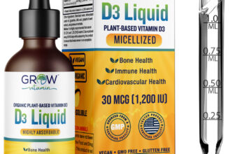 Organic Vitamin D3 Joint Support Liquid Supplement Water-Soluble – 750 SERVINGS