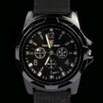 Fashion Mens Military Sport Watches Mechanical Analog Quartz Black Wrist Watches