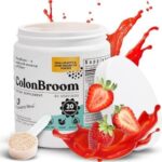 ColonBroom Psyllium Husk Powder (Strawberry) – Colon Cleanse for Bloating Relief