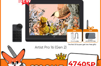 XPPen Artist Pro 16 (Gen 2) Graphics Tablet Monitor 16-inch Drawing Display 16K Pressure Levels 2.5K Resolution Windows Android