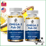 Omega 3 Fish Oil Supplement Triple Strength DHA & EPA Support Brain Heart Health