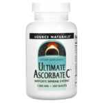 Source Naturals Ultimate Ascorbate C 1000 mg 100 Tablets Dairy-Free, Egg-Free,