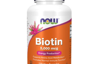 NOW FOODS Biotin 5 000 mcg 120 Veg Capsules