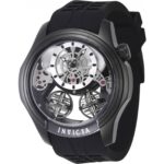 Invicta Men’s Watch Specialty Skeleton Dial Black Case Silicone Strap 47374