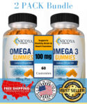 Omega 3 Fish Oil Gummies 120ct Supports Healthy Brain & Heart Function – 2 Pack