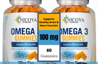 Omega 3 Fish Oil Gummies 120ct Supports Healthy Brain & Heart Function – 2 Pack