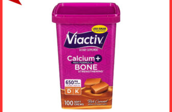 Viactiv Calcium Vitamin D Supplement Soft Chews, Caramel, 100-Count, Chocolate