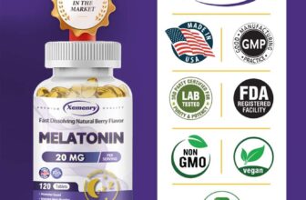 Melatonin 20mg – Sleep Aid, Asleep Quickly, Helps Relax & Promote Natural Sleep