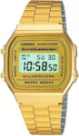 CASIO A168WG MEN’S GOLD TONE STAINLESS STEEL DIGITAL WATCH UNISEX VINTAGE NEW