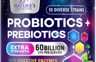 Daily Probiotic and Prebiotic Supplement 60 Billion CFU 10 Diverse Strains