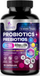 Daily Probiotic and Prebiotic Supplement 60 Billion CFU 10 Diverse Strains