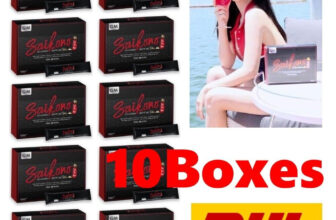 10X SAIKONO Fish Collagen Gluta Whitening Skin Antioxidants anti Aging, Wrinkles