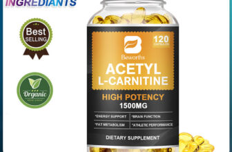 120pcs Acetyl L-Carnitine Capsules 1500mg Weight Loss for Energy Memory Support