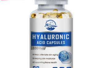 Hyaluronic Acid Vegan Vitamin C 60 Capsules AntiAging Wrinkles Skin Joint Health