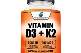 Vitamin D3 5000IU plus Vitamin K2 as MK-7 200mcg , 120 Veggie Caps, 120 Servings