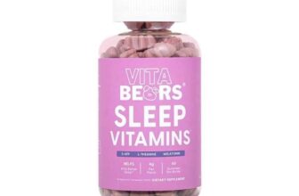 VitaBears Sleep Vitamins Gummies L-Theanine Melatonin, 60 Count