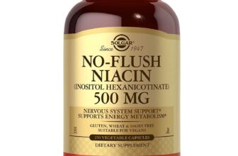 Solgar No-Flush Niacin 500 mg Vitamin B3 Inositol Hexanicotinate 250 Vcaps