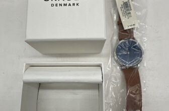 Skagen Men’s Jorn Quartz Analog Leather Watch Silver/Blue SKW6546