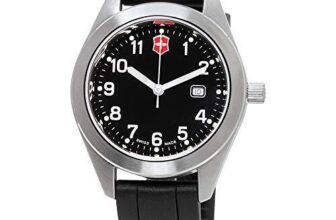 NEW VICTORINOX Garrison Black Dial Silicone Strap Ladies Watch 26033CB MSRP $120