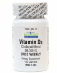 Nivagen Pharmaceuticals Vitamin D3 50,000 IU Dietary Supplement Capsules 100 Ct