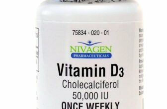 Nivagen Pharmaceuticals Vitamin D3 50,000 IU Dietary Supplement Capsules 100 Ct