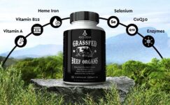 Ancestral Supplements Grass Fed Beef Organs 180 Capsules 500mg EA free shipping.