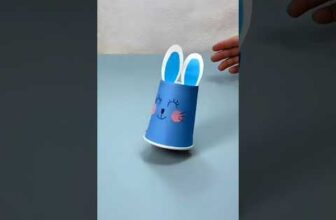 🐰 Running paper cup bunny 🐇☕️🏃‍♂️ #diy #origami #papercraft