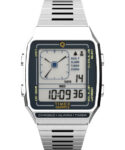 Q Timex Reissue Digital LCA Stainless Steel Watch TW2U72400ZV