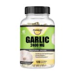 Garlic Capsules Made With Organic Garlic 2400mg Grown in USA, Extra strength 120