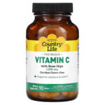 Time Release Vitamin C with Rose Hips, 1,000 mg, 90 Tablets