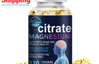 Magnesium Citrate 120 capsules Strong Daily Supplement Bone Muscle Health