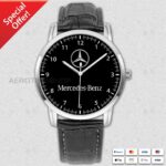 Mercedes Benz Logo Custom Quartz Watch Stainless Steel Mens Wristwatches MER1