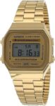 CASIO A168WG MEN’S GOLD TONE STAINLESS STEEL DIGITAL WATCH UNISEX