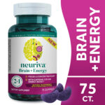 Neuriva Brain + Energy Supplement, Vitamins B12 for Focus, Caffiene for an Energ