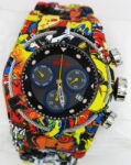 NEW INVICTA 43858 BOLT ZEUS GRAFFITI SWISS CHRONOGRAPH WATCH AQUA PLATING 53MM