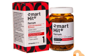 SMART HIT IV FERRUM 30 Capsules Liposomal Iron Vitamin B6 B12 C Supplement