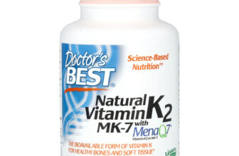 Natural Vitamin K2 MK-7 with MenaQ7, 100 mcg, 60 Veggie Caps